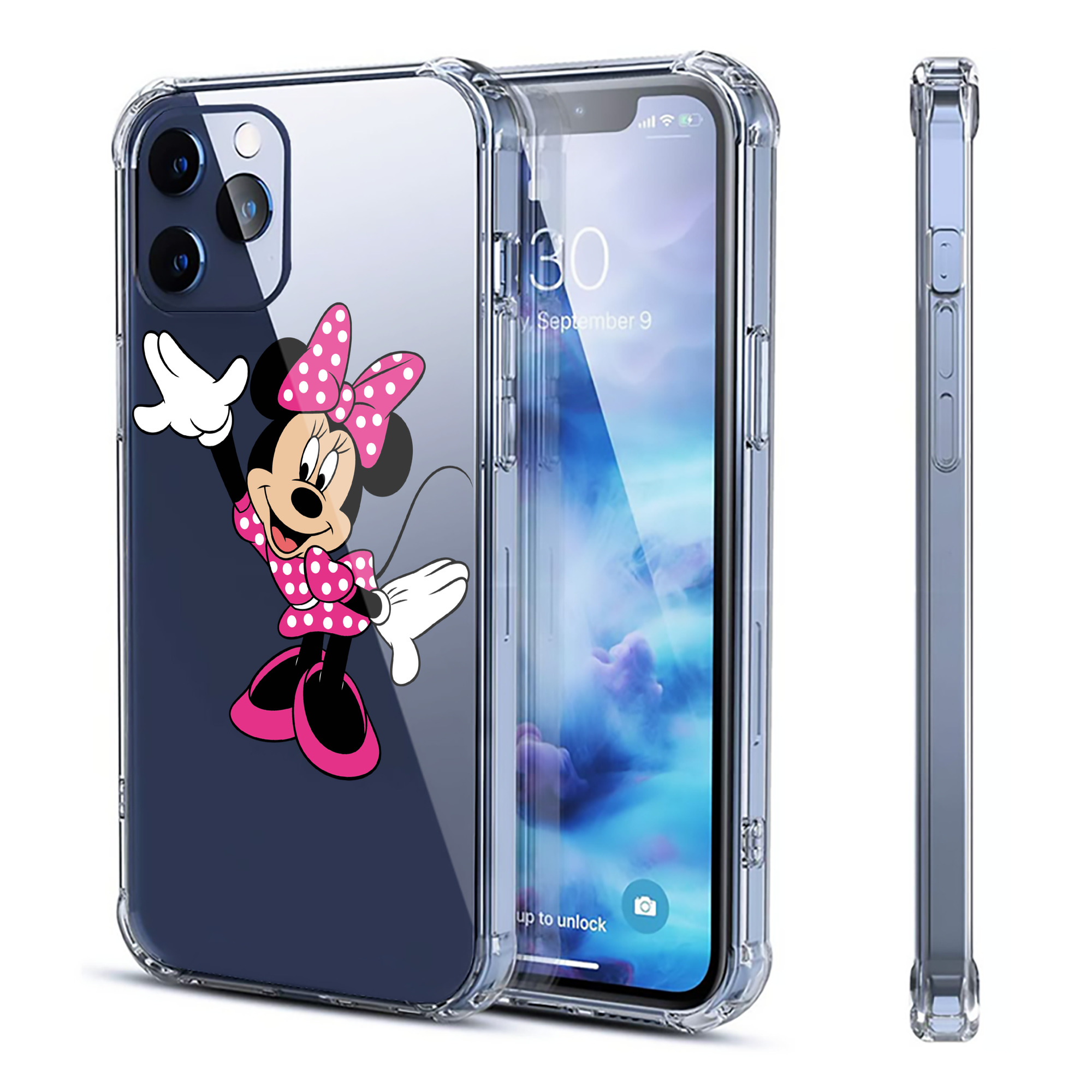 （画像用） ミッキーマウス Mickey Mouse 【iPhone 12シリーズ対応】透明スマホケース（クリアソフトケース）